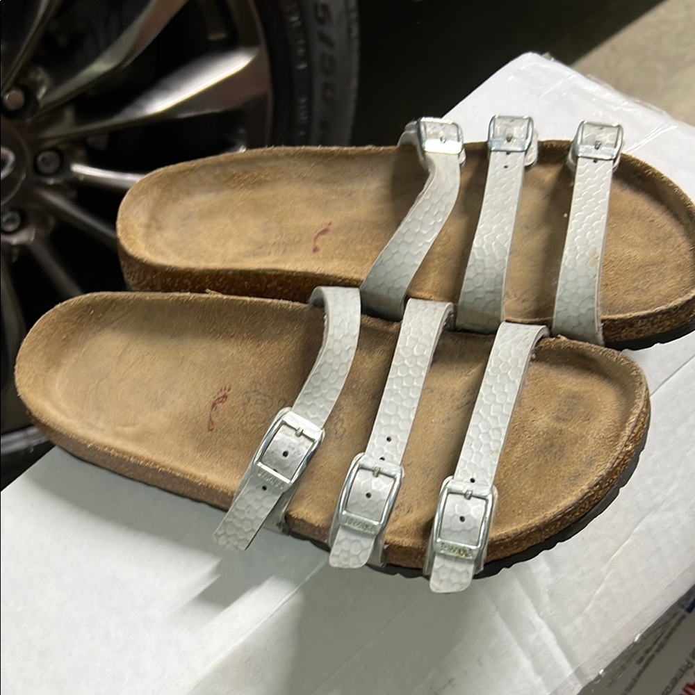 Birkenstock White Sandals with Adjustable Straps